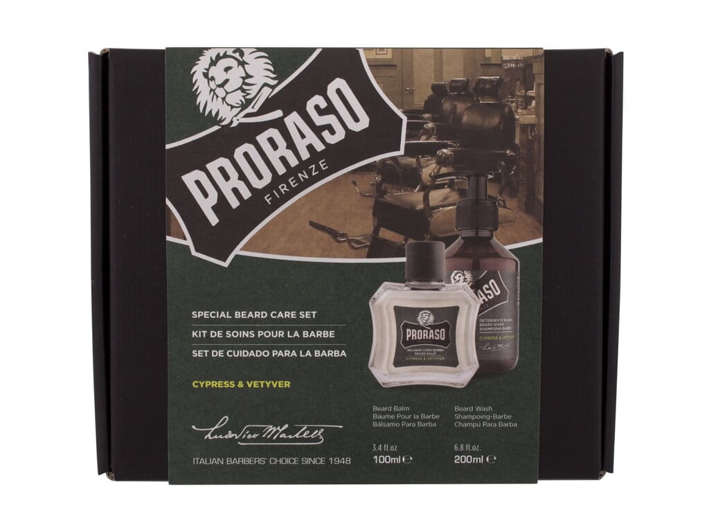 PRORASO Cypress & Vetyver Special Beard Care Set M Szampon do włosów 200ml-613209